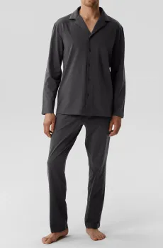 Мужская темно-серая пижама (рубашка, брюки) Серый XXL Atlantic BNMP-001