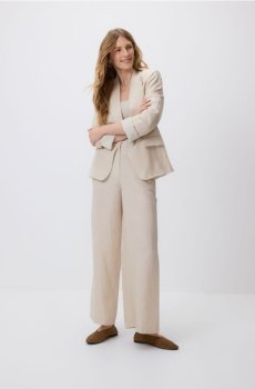 Reserved - Жилет для костюма з льону - бежевий - 162IS-08X