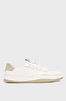 Мужские белые кожаные сникерсы Белый 41 Respect VK83-150400