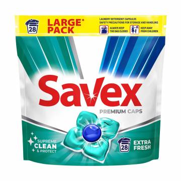 Капсулы для стирки Savex Super Caps Extra Fresh, 28 стирок, 28 шт Капсулы для стирки Savex Super Caps Extra Fresh, 28 стирок, 28 шт