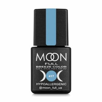 Гель-лак для ногтей Moon Full Breeze Color Gel Рolish 417 Ярко-голубой, 8 мл Гель-лак для ногтей Moon Full Breeze Color Gel Рolish 417 Ярко-голубой, 8 мл