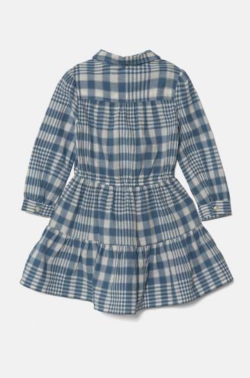 Детское хлопковое платье Polo Ralph Lauren midi расклешённое 310940806001 Детское хлопковое платье Polo Ralph Lauren midi расклешённое 310940806001