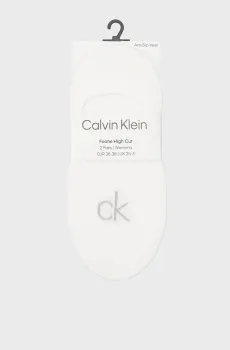 Женские белые следы (2 пары) HIGH CUT Белый 39-42 Calvin Klein 701228801