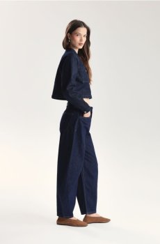 Reserved - Джинси barrel leg - темно-синій - 848IU-59J