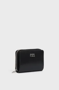 Женский черный кожаный кошелек Черный ONESIZE Bimba Y Lola 262BB1201.10000