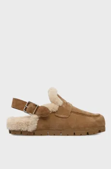 Женские бежевые замшевые клоги Cantabria Бежевый 40 PRPY PRFAS1125W