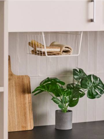 Металевий кухонний органайзер - білий