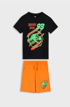Комплект із футболки з шортами Jurassic Park - чорний