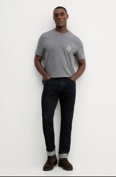 Хлопковая футболка BOSS Orange Te_structure