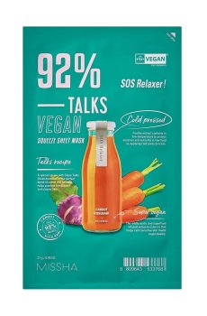Тканевая маска для лица Missha Talks Vegan Squeeze Sheet Mask SOS Relaxer, 27 г