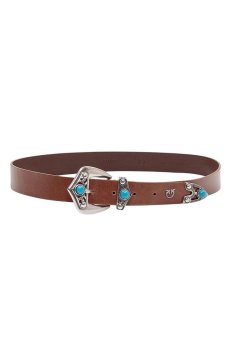 Pinko Women Embellished Leather Reversible Belt