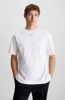 Мужская белая футболка NANO LOGO INTERLOCK Белый XXL Calvin Klein K10K112487