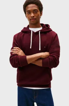 Мужское бордовое худи SEASONAL Бордовый S Tommy Hilfiger MW0MW39997