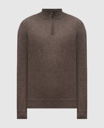 Коричневый джемпер с шерстью