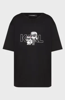 Женская черная футболка Черный XS Karl Lagerfeld A3W17084