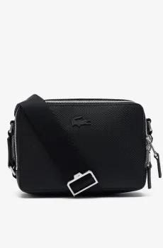 Черная сумка кожаная через плечо Chantaco Черный ONESIZE Lacoste NU4393CE000