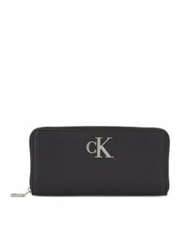 Calvin Klein Jeans Жіночий гаманець Minimal Monogram Zip Around T K60K611269 Чорний Calvin Klein Jeans Жіночий гаманець Minimal Monogram Zip Around T K60K611269 Чорний