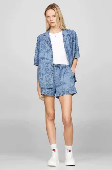 Женские синие джинсовые шорты с узором TJW  LASER CHAMBRAY Синий XS Tommy Jeans DW0DW17972