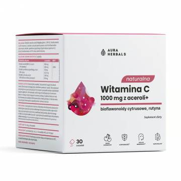 Витамин С Aura Herbals Natural Vitamin C 1000 мг From Acerola, в порошке, 30 шт Витамин С Aura Herbals Natural Vitamin C 1000 мг From Acerola, в порошке, 30 шт