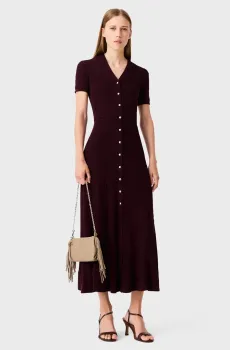 Женское бордовое платье Бордовый 34 MAJE MFPRO04967_Burgundy