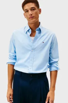 Мужская голубая рубашка OXFORD Голубой 39 Tommy Hilfiger MW0MW40529