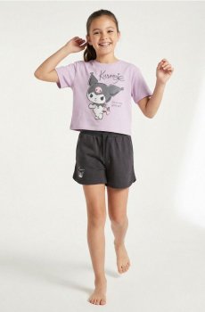 Бавовняна футболка з коротким рукавом Kuromi - Фіолетовий