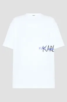 Мужская белая футболка Белый S Karl Lagerfeld 553225.755145;10