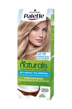 Безаммиачная краска для волос Palette Naturals Permanent Color Creme, 12-19 Жемчужный блондин, 110 мл