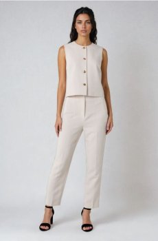 Штани-сигарети - кремовий