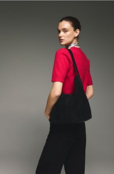 Reserved - Шкіряна сумка-шоппер - чорний - 849FC-99X