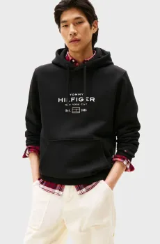 Мужское черное худи OVAL GRAPHIC Черный M Tommy Hilfiger MW0MW40864
