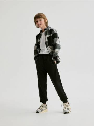 Reserved - Бавовняні джоггери - чорний - 784DO-99X