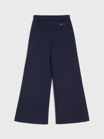 Штани wide leg - темно-синій