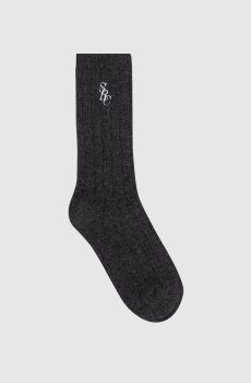Серые носки из шерсти и кашемира