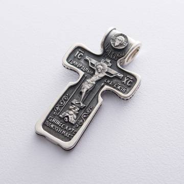 Серебряный крест с распятием (чернением) 132695 Серебряный крест с распятием (чернением) 132695