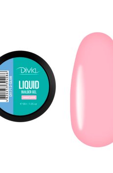 Гель для наращивания ногтей Divia Liquid Builder Gel GL08 Sweet Pink, 30 г