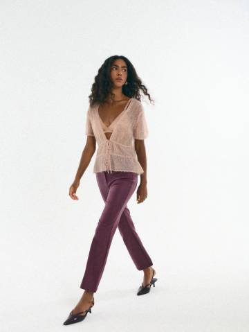 Mohito - Розкльошені штани - бордовий - 36