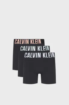 Мужские черные боксеры (3 шт) BOXER BRIEF Черный M Calvin Klein 000NB3609A