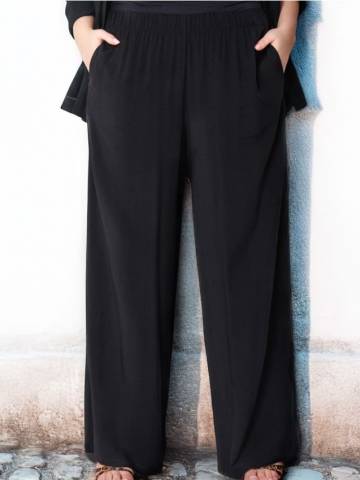 Штани wide leg PLUS SIZE - чорний Штани wide leg PLUS SIZE - чорний