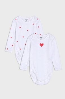 Бавовняні боді, 2 шт. - білий