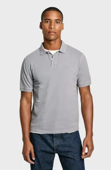 Мужское серое поло NEW OLIVER GD Серый S Pepe Jeans PM542099