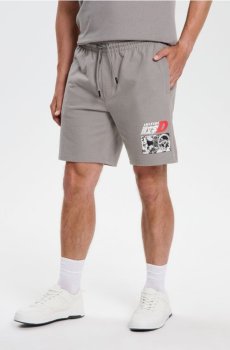 Шорти з принтом - сірий