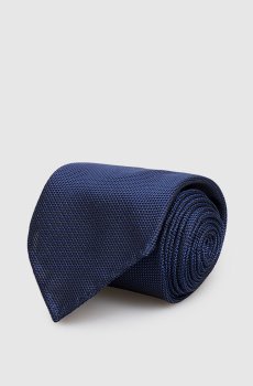 Синий галстук из шелка