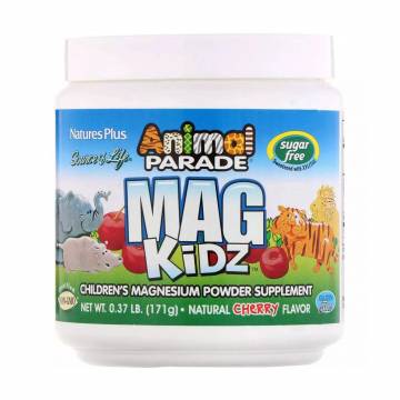 Магний для детей NaturesPlus Animal Parade Mag Kidz, без сахара, со вкусом вишни, в порошке, 171 г Магний для детей NaturesPlus Animal Parade Mag Kidz, без сахара, со вкусом вишни, в порошке, 171 г