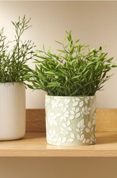 Горщик для квітів - блідо-зелений