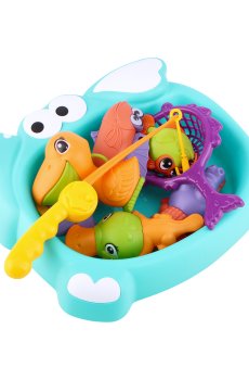 Детский набор для рыбака SHUN FENG YUAN Water toys Игривый слоник, бирюзовый, от 3 лет, 8 предметов (SFY-C261)