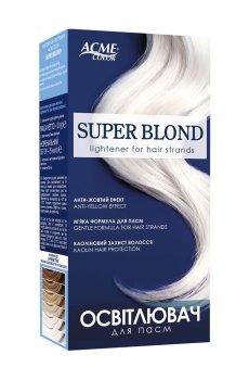 Осветлитель для прядей SUPER BLOND Lightener For Hair Strands (пудра, 10 г + крем-окисник, 25 мл)
