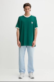 Хлопковая футболка adidas Originals 3-Stripes