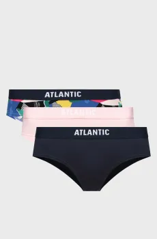 Женские трусики (3 шт) Разноцветный XL Atlantic 3LP-181