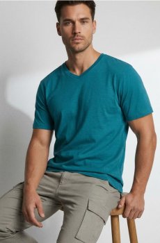 Бавовняна футболка basic - бірюзовий